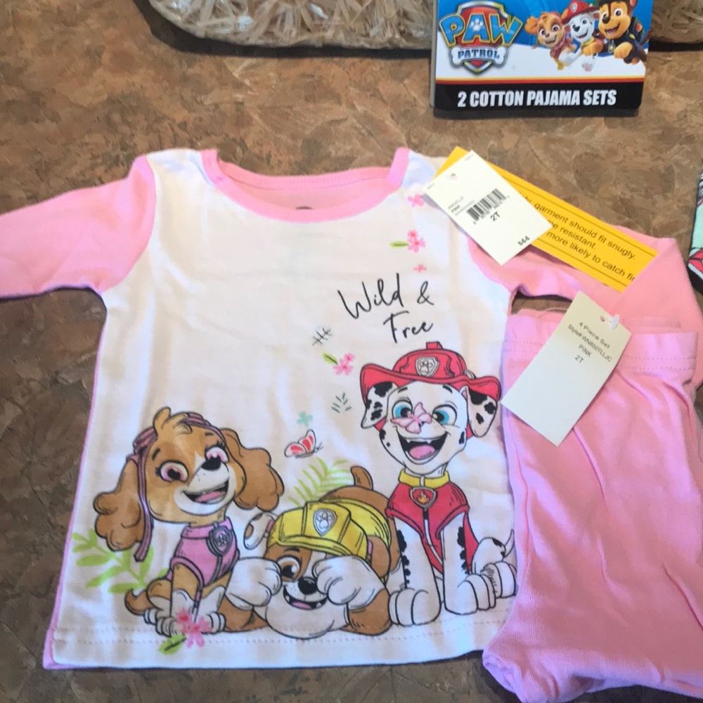 Nickelodeon Paw Patrol girls two cotton pajama sets